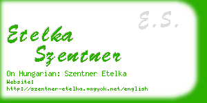 etelka szentner business card